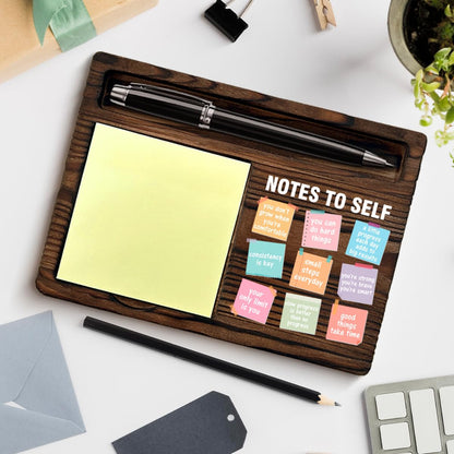 Motivational Mental Health Sticky Note Holder Positive Affirmations Gifts Note to Self Post It Note Dispenser for Therapy Office Desk Decor