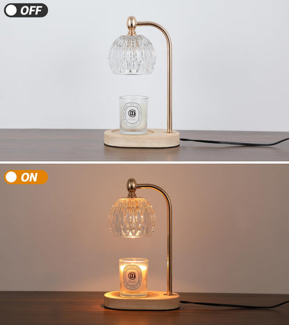 MEIXISUE Candle Warmer Lamp with Timer and Dimmer,Flameless Electric Wax Melt Warmer for Jar Candles With 2 Bulbs,House Warming Gifts,Mother's Day/Birthday/Christmas Gifts For Mom/Wife,Home Decor Lamp