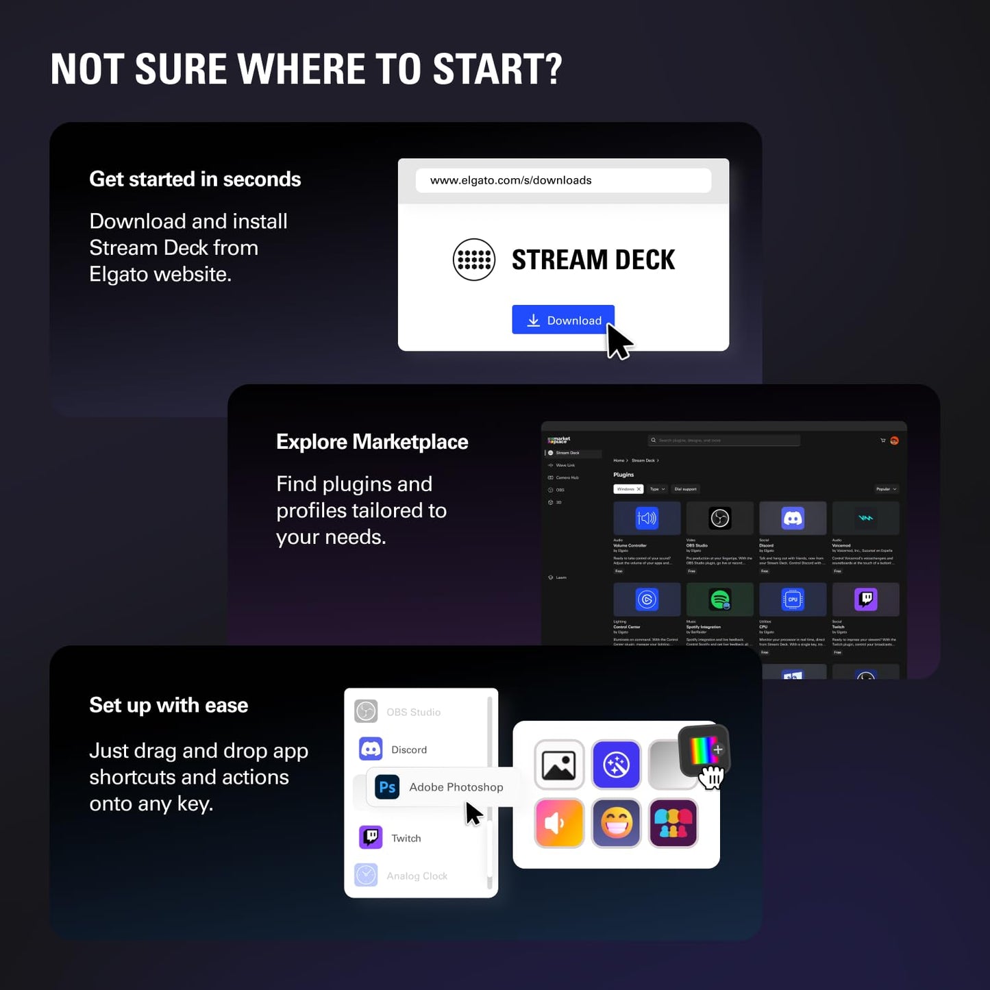 Elgato Stream Deck MK.2 – Studio Controller, 15 macro keys, trigger actions in apps and software like OBS, Twitch, YouTube and more, works with Mac and PC