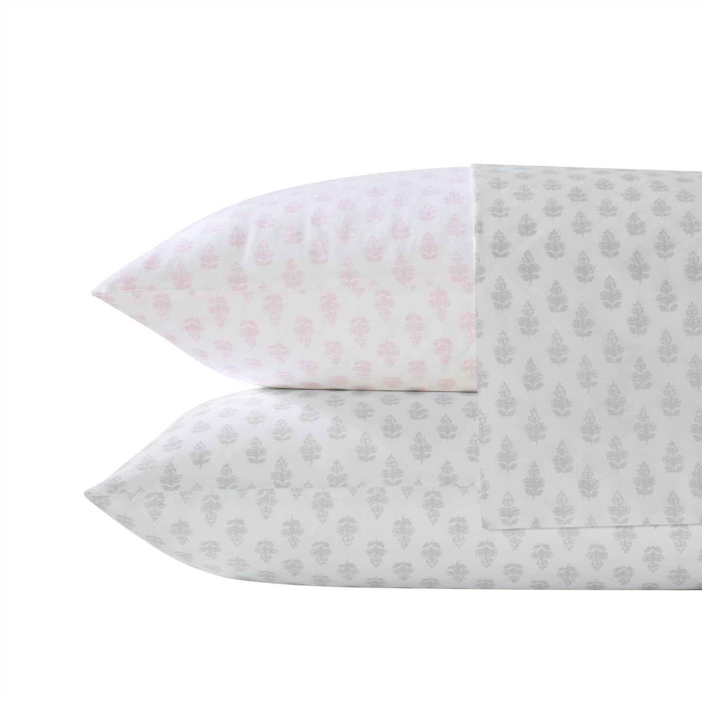 Laura Ashley – Twin Size Sheet Set, Soft & Lightweight Cotton Percale Bedding with Matching Pillowcase, Deep Pocket, Floral Room Decor, College Dorm Room Essentials (Francesca Grey)