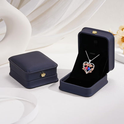 Iefil Valentines Birthday Day Gifts for Her Wife Women - Anniversary Birthday Gift for Wife Her Women, Heart Necklace January November Birthstone Necklace Jewelry, Garnet Necklaces Citrine Necklaces