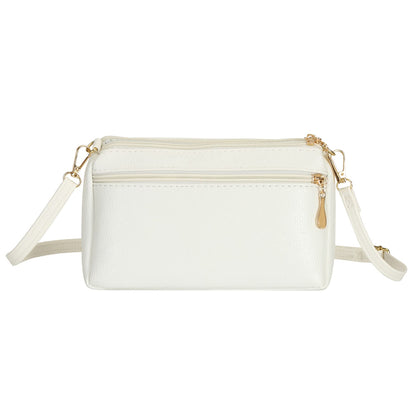 FULEI White Cross Body Bag for Women Small Soft PU Leather Ladies Handbags Shoulder Purse