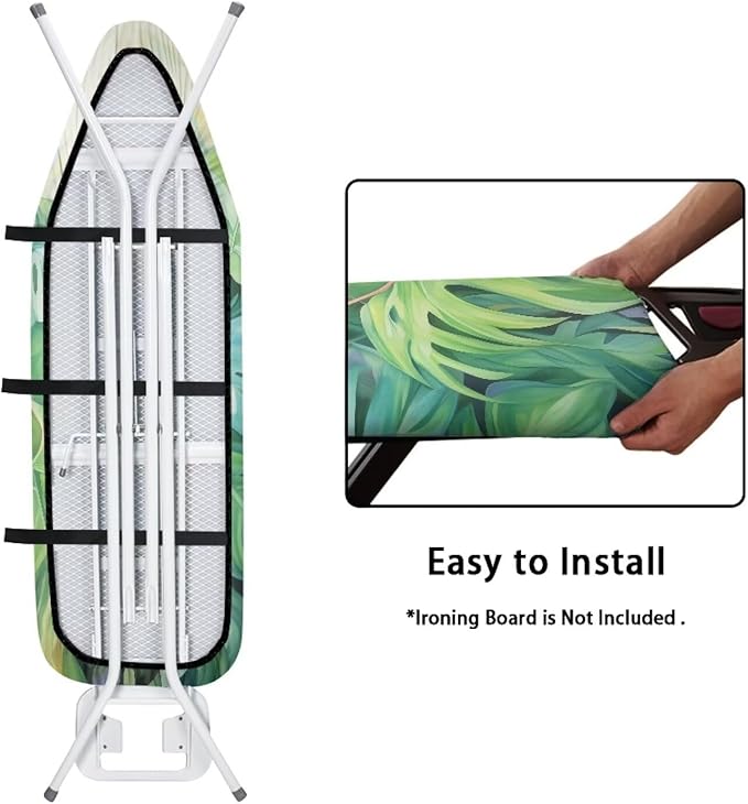 Tropical Palm Tree Leaves Ironing Board Cover and Pad 15 x 54 Heavy Duty Iron