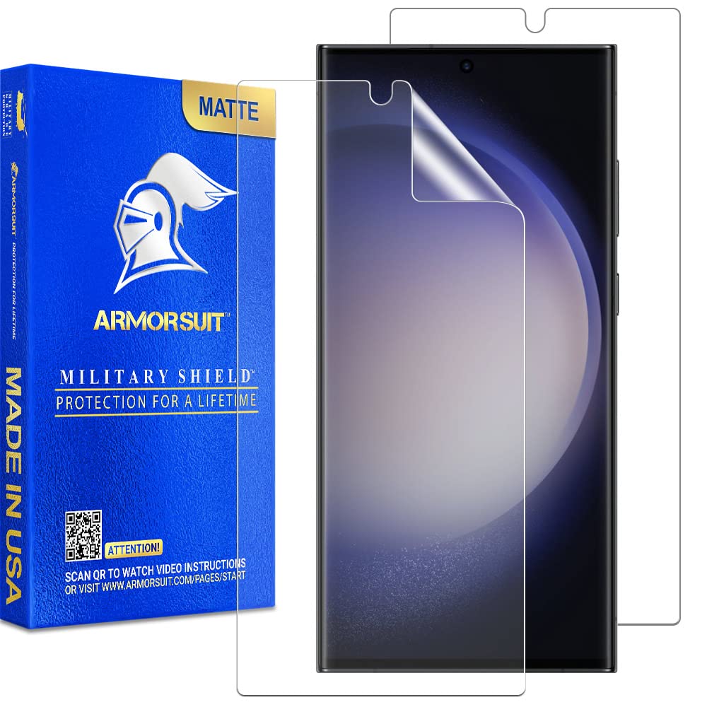 ArmorSuit 2 Pack for Samsung Galaxy S24 Ultra Screen Protector (6.8") Case Friendly MilitaryShield HD Clear Film - Made in USA