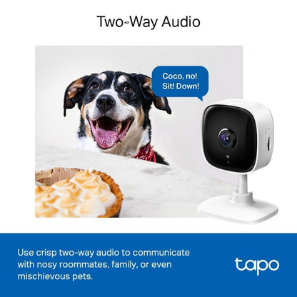 Tapo TC60 Indoor Camera House Security Camera, WiFi Camera, No Monthly Fee, AI Detection, Dog Puppy Camera, Baby Camera Monitor, CCTV, 2-way Talk, Advanced Night Vision, Works with Alexa & Google