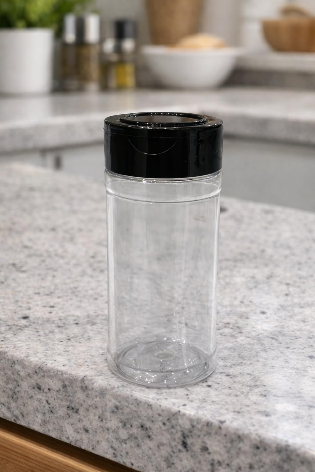 Clear Plastic Spice Shaker Bottle 100ml (6 Pack) – Empty Seasoning Container with Dual Flip Lid, BPA-Free Refillable Spice Jar for Salt, Pepper, Herbs & BBQ Rubs