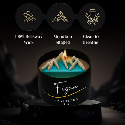 Mountain Lavender Scented Candle – All Natural Aromatherapy for Women, Men, Camping, Outdoor Use | Made in USA | Beeswax & Soy Wax | Rustic Cabin & Farmhouse Decor | Premium Gift Box