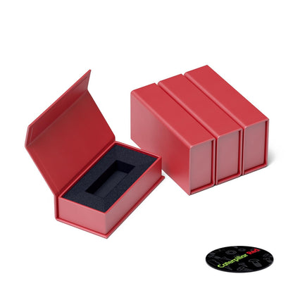 4 x Magnetic USB Presentation Gift Boxes, RED, flash drives, removable drives, Wedding USB Box, Wedding Presentation Gift Box, Photography, 4 in., Present Gift