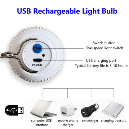 2Pcs Camping Lights,Emergency Lantern LED Work Light Bulb USB Rechargeable Lighting,30W 2000 Lumens,Portable Tent Light for Camping, Patio,Garden,BBQ,Hiking,Fishing. with Remote Control