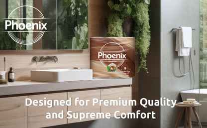 Phoenix Toilet Rolls – 90 Pack | 3 Ply Shea Butter Scented Toilet Paper | Bulk Buy, Soft, Quilted, Sustainably Sourced, Eco- Friendly Luxury Bathroom Tissue