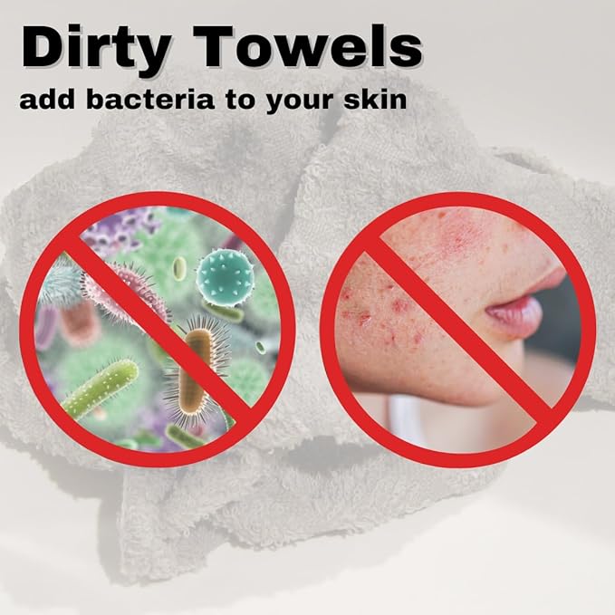 50 Pack Large Disposable Face Towels, Facial Wipes, Super Soft and Thick