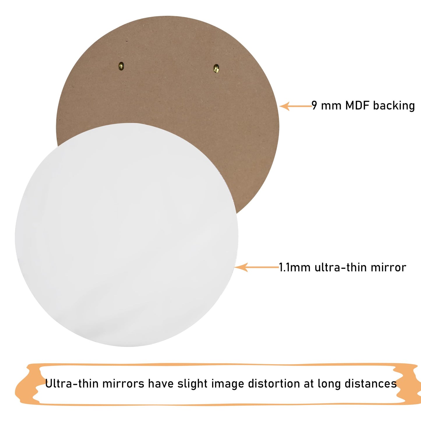 YCHMIR 11.8-inch Small Round Wall Mirror, Gold Bathroom Mirror