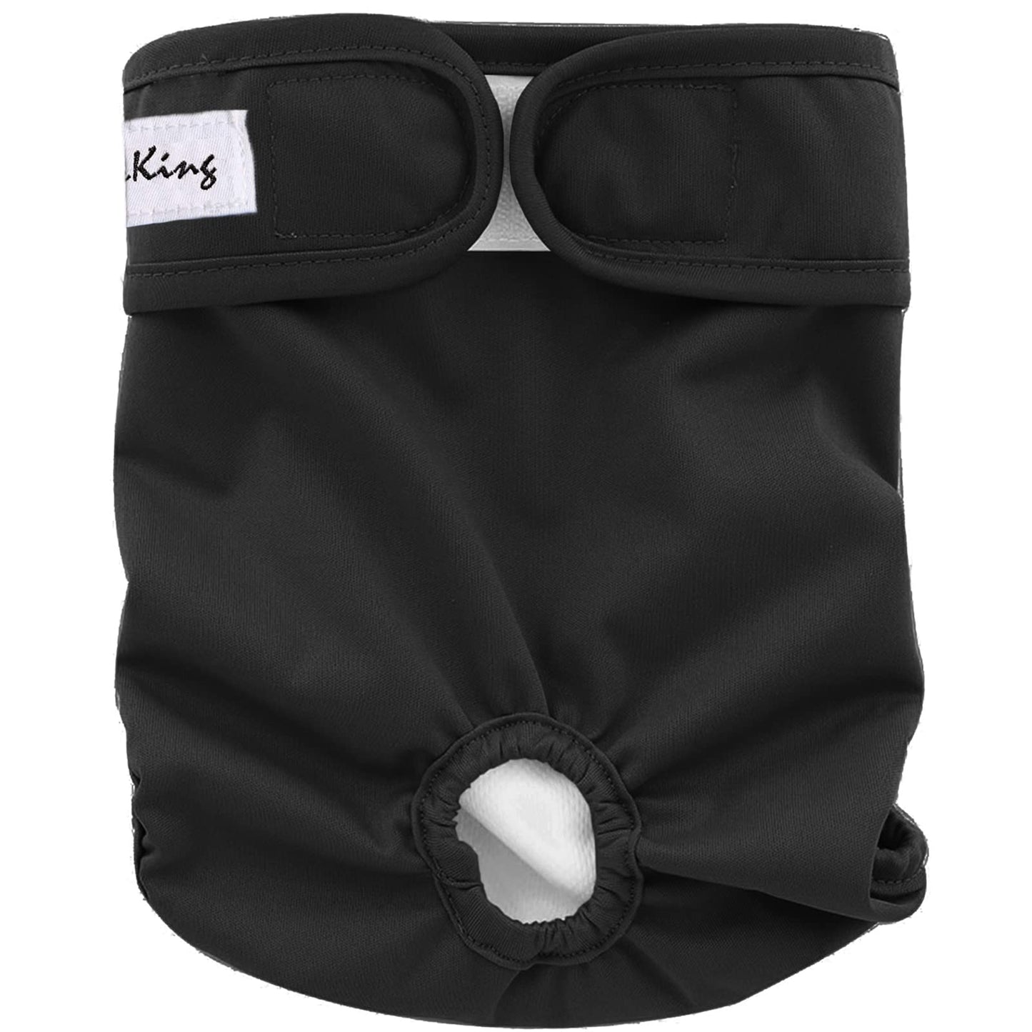 LeerKing Dog Nappies Female 2 Pack, Super Absorbent Dog Period Pants Washable Dog Knickers for Season Sanitary Panties Reusbale Puppy Incontinence,Black Grey M