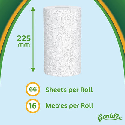 Gentille Giant 3 Ply Thickness Paper Towel | Extra Strong, Absorbent, Tough, Durable Kitchen Roll | Multipurpose Bulk Pack (18)