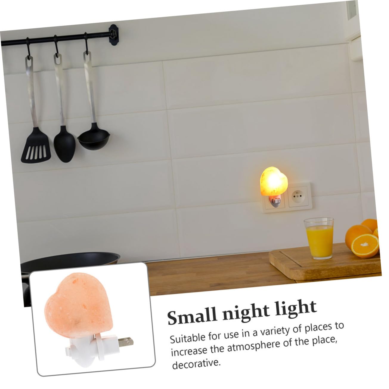 VALICLUD Himalayan Crystal Salt Night Shape LED Plug in Warm Glow Home Decoration for Bedroom Bathroom Corridor Yoga Meditation