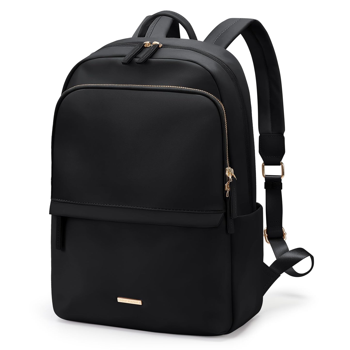 GOLF SUPAGS Laptop Backpack for Women Slim Computer Bag Work Travel College Backpack Purse Fits 15.6 Inch Notebook (Black)