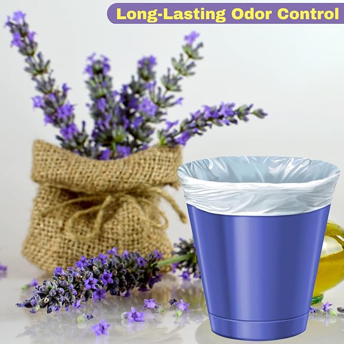 2.6 Gallon Lavender Scented Trash Bags White 2 Gallon Trash Bags Small Bathroom