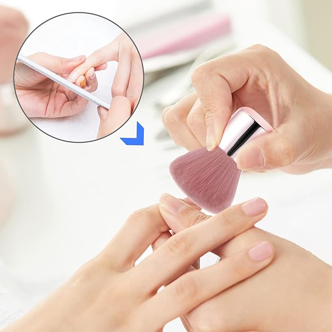 Vaincre Nail Art Dust Powder Remover Brush, Soft Nail Art Dust Cleaner Brush