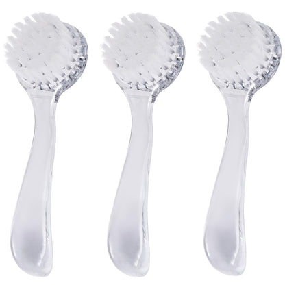 3 Pcs Facial Cleansing Brush, Useekoo Manual Face Brushes for Cleansing and Exfoliating, Face Scrubber to Massage, Deep Pore Exfoliation, Makeup Remove and Skin Care with Soft Bristles