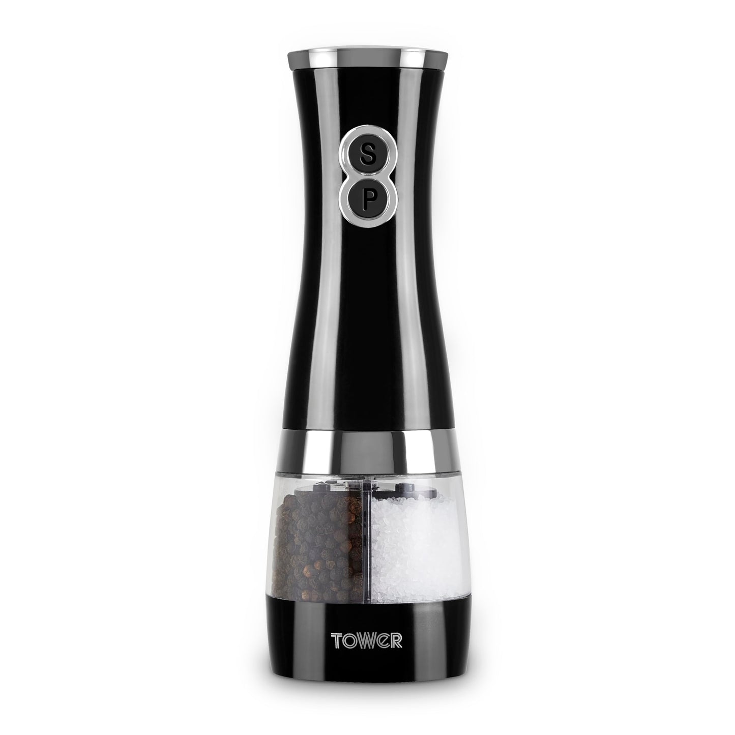 Tower Duo Electric Salt/Pepper Mill, Black
