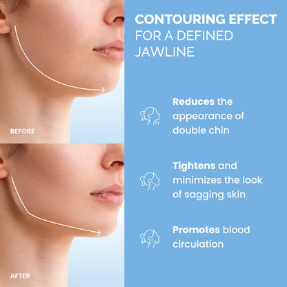 PLANTIFIQUE Chin Strap for Face Contouring - Reusable V Line Ice Silk Fabric Mask - Double Chin Shaping, Adjustable, Breathable Fabric - Jawline Shaper for Women & Men