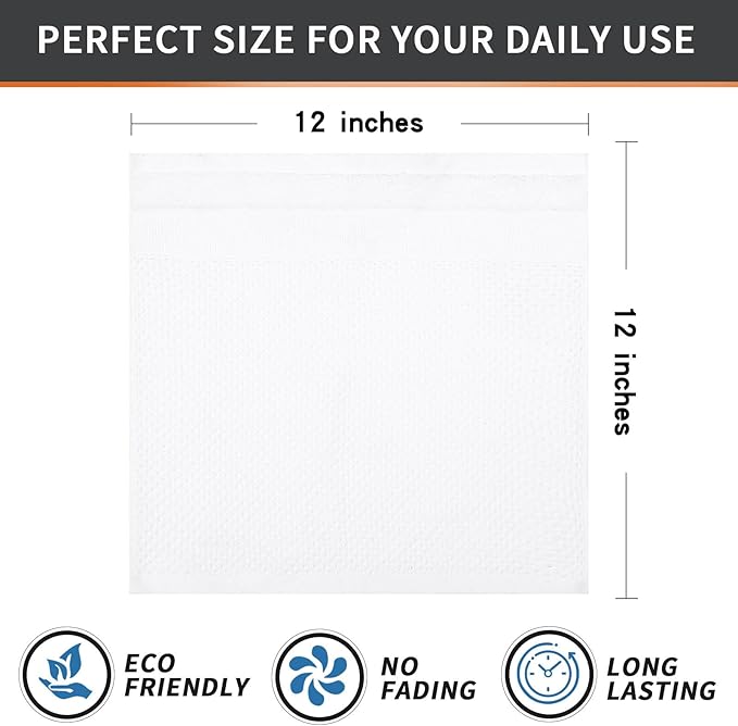 Homaxy 100% Cotton Dish Cloths, 8 Pack