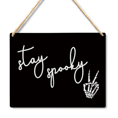 Lacosu Wall Pediments Spooky Sign,Spooky Wall Decor,Halloween Signs,Gothic Decor,Halloween Wall Decor,10x8 Inches