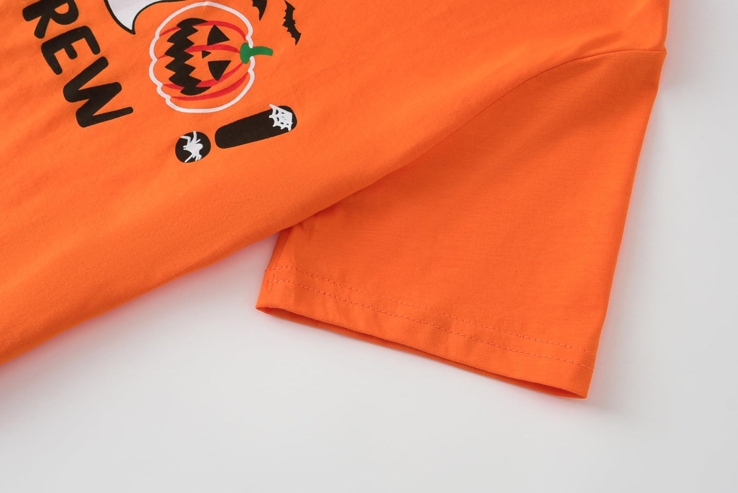 UNICABBIT21 Pajamas for Girls Cute Orange Pumpkin Halloween Pants and Short Sleeve Tee Big Kids Sleepwear Set Size 16