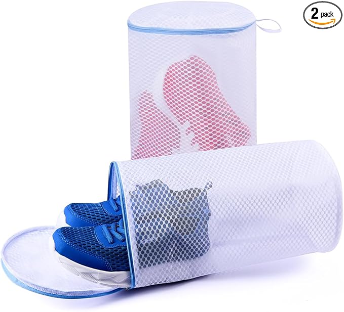 2 Pack Shoes Wash Bags, Shoe Washing Machine Bag, shoe laundry bag