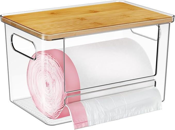 Trash Bag Holder, Acrylic Garbage Bag Dispenser