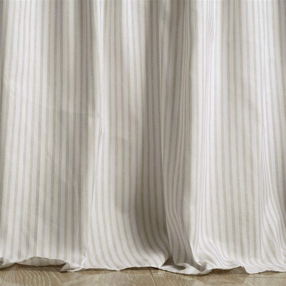 Lush Decor Ticking Stripe Bedspread Queen Size 3 Piece Set Wheat - Ruffle Bedding Set Queen Bedspreads - Striped Bedding - Farmhouse & Coquette Decor