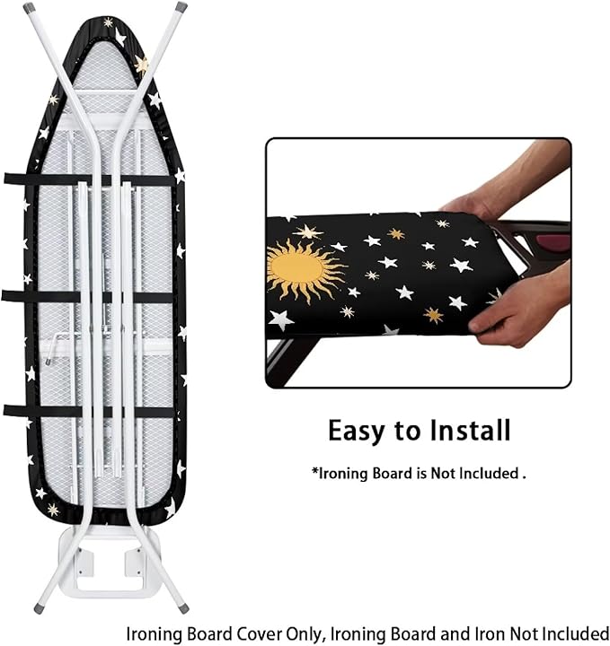 Moon Ironing Board Cover and Pad Stretch 15 x 54 Thick Padding