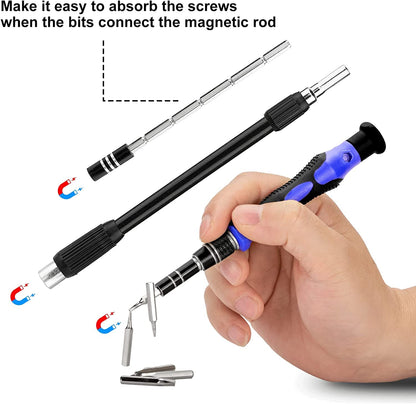 EVENTRONIC 132-in-1 Precision Screwdriver Set, Magnetic Metal, Professional, for Mobile Phone, Tablet, PC, Laptop, Watches, High Adaptability, Comprehensive Accessories