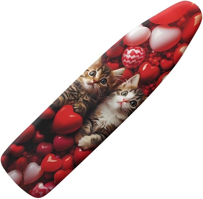 Hearts Cat Ironing Board Cover Heavy Duty Thick Padding Iron Board Covers
