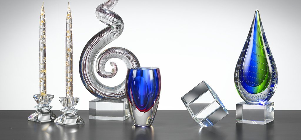 Badash Murano-Style Art Glass Sculpture Centerpiece, 10.5 Inch