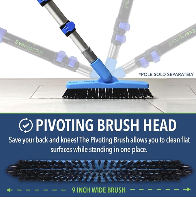 EVERSPROUT Grout Cleaning Brush Scrubber, Stiff V-Shaped Scrub Bristles Built