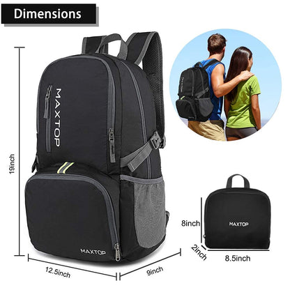 MAXTOP 40L Ultra Lightweight Packable Backpack Foldable Rucksack Water Resistent For Men Women Kids Outdoor Camping Hiking Travel Daypack Handy Durable …