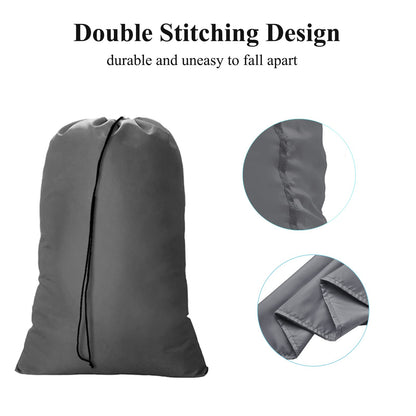 OTraki 2 Pack Laundry Bag Extra Large 28x45 Inch Drawstrings Laundry Hamper Liner Storage Bag XL Dirty Clothes Organizer Heavy Duty Laundry Bag for Home, Travel, Camping (Grey)