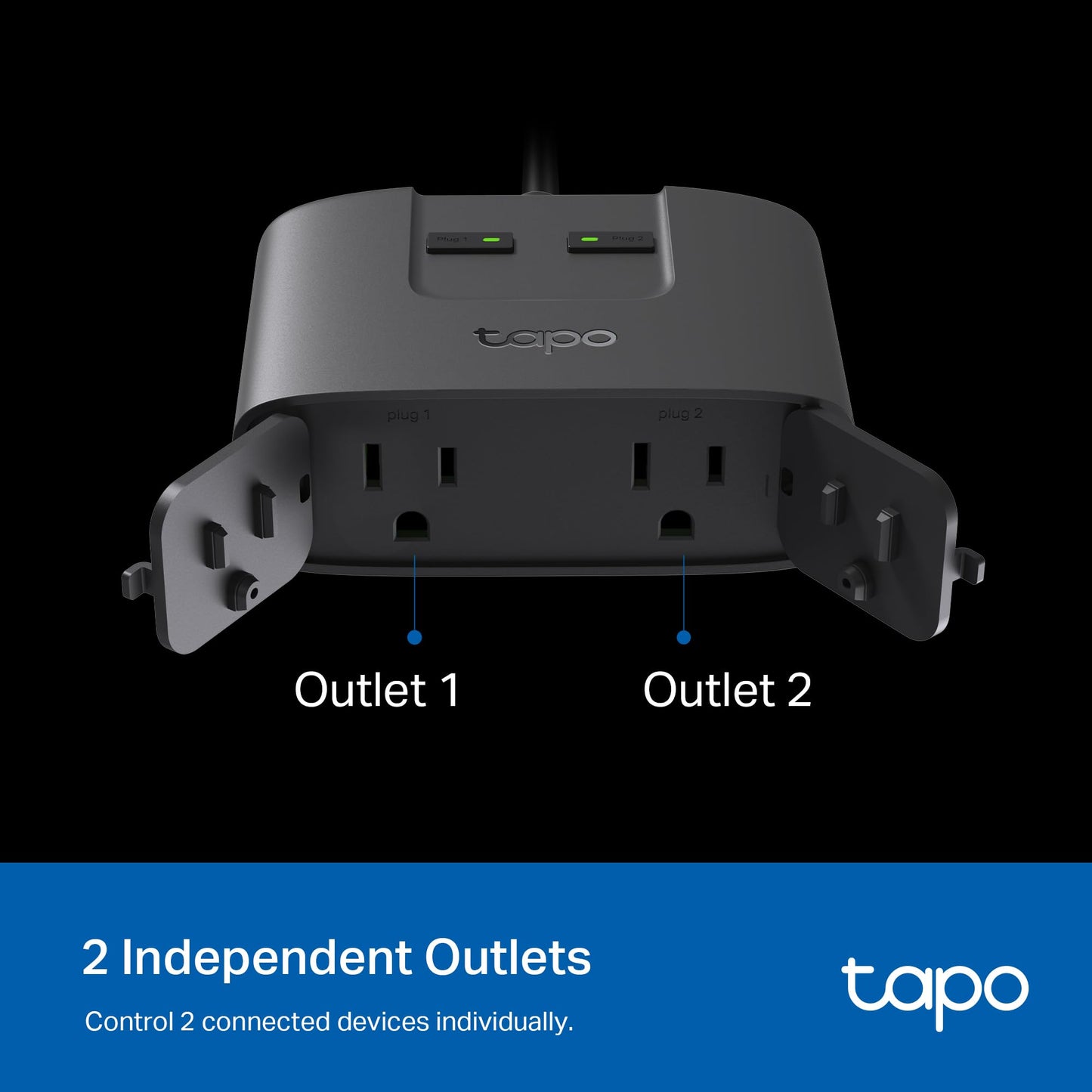 Tapo Outdoor Smart Dimmer Plug for Outdoor Lights, Matter, App Control, IP65 Weather Resistant, Works with Siri, Alexa, Google, ETL Certified, Energy Monitoring,150WLED/CFL, 2.4GHZ WiFi Only, P430M