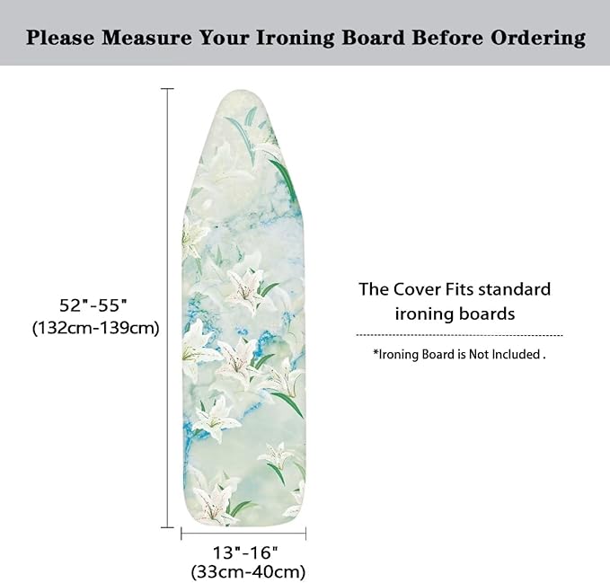 Home Ironing Board Cover, Heat Reflective and Anti-Burning, Sturdy and Durable