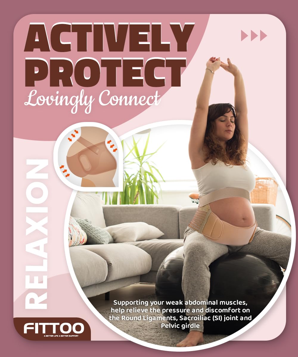 FITTOO Maternity Support Belt Pregnancy Abdomen Belly Back Bump Brace Strap S-XXL Available