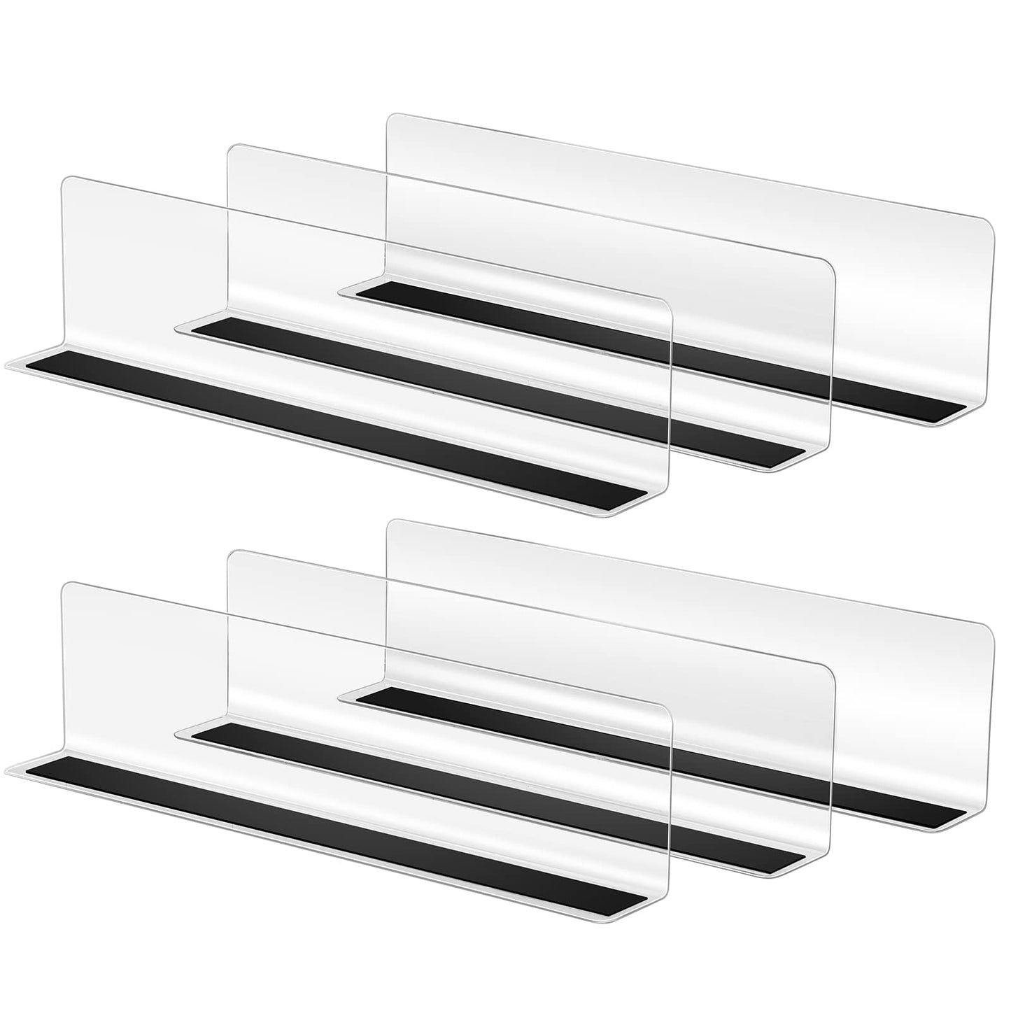 Baluue 6 Pack Shelf Dividers for Metal Shelves, Closet Shelf Divider with Magnetic Separator Organizer for Clothes, Handbags, Purses, Towels Retail Display 2.4 inch High