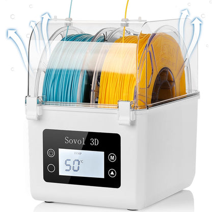 3D Printer Filament Dryer, Sovol SH01 Filament Dehydrator Spool Holder, Dry Box for Keeping Filament Dry During 3D Printing, Compatible with 1.75mm, 2.85mm PLA PETG TPU ABS Material
