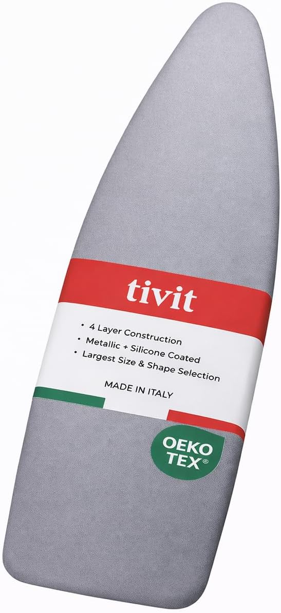 TIVIT Oval Ironing Board Cover 18 x 53” – Made in Italy, Alumitek PRO