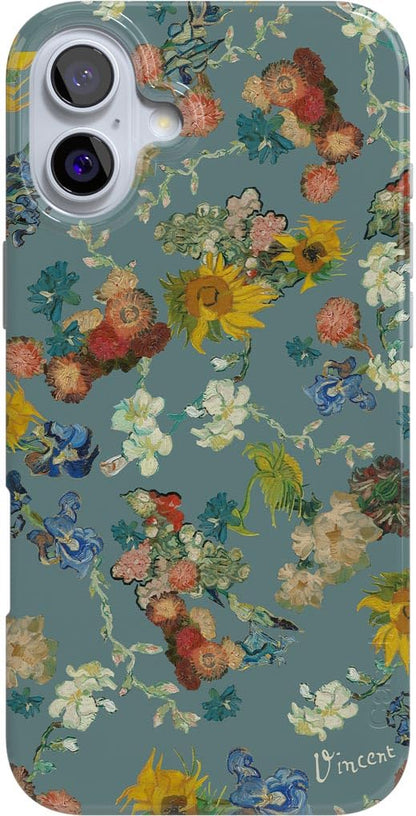Casely iPhone 16 Case | Compatible with MagSafe | Classic Ultra-Slim Design (Sage Garden | Green Floral)