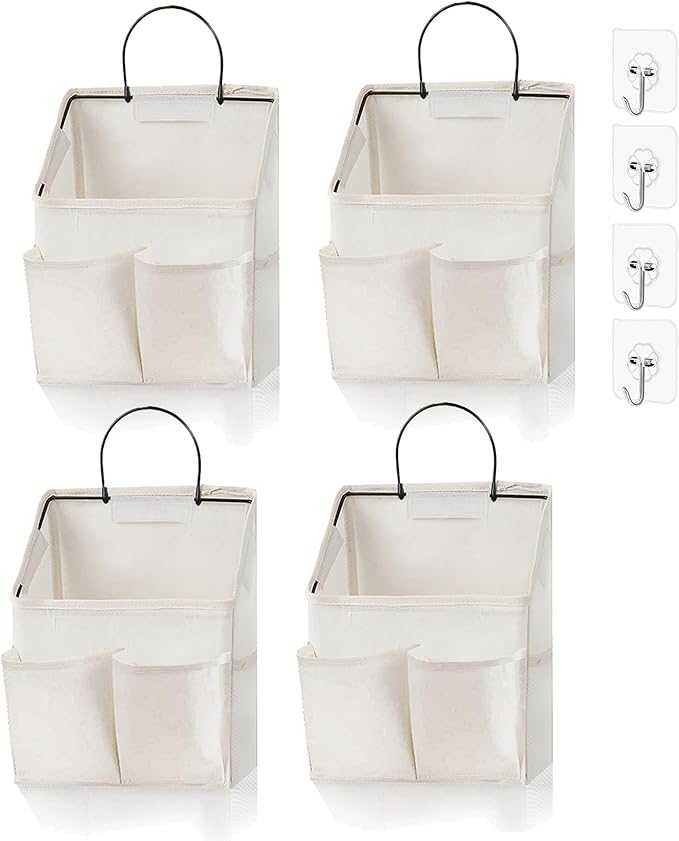 4pcs Wall Hanging Storage Bag, Wall Hanging Organizer bags
