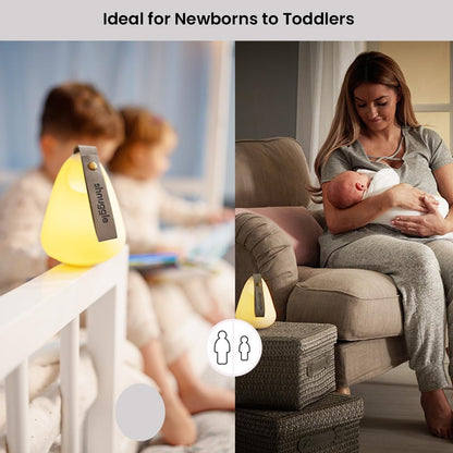 Shnuggle Moonlight Baby Night Light & Room Thermometer Dock | Rechargeable & Portable | Newborn Essentials Nightlight for Better Sleep & Comfort | Perfect Baby Gift
