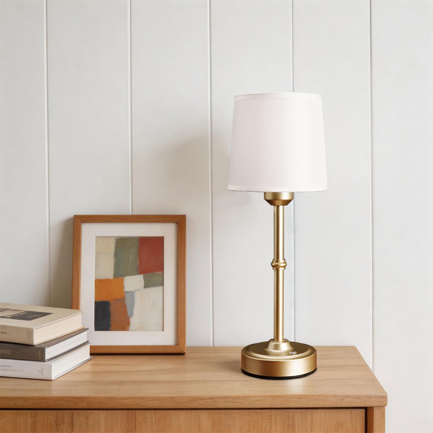 Cordless Table Lamp Rechargeable, Portable Battery Operated Light for Bedroom Living Room, 6000mAh Fabric Shade Desk Lamp 3000K Eye-Caring Home Decor for Dining Balcony Patio Counter Nightstand Hotel