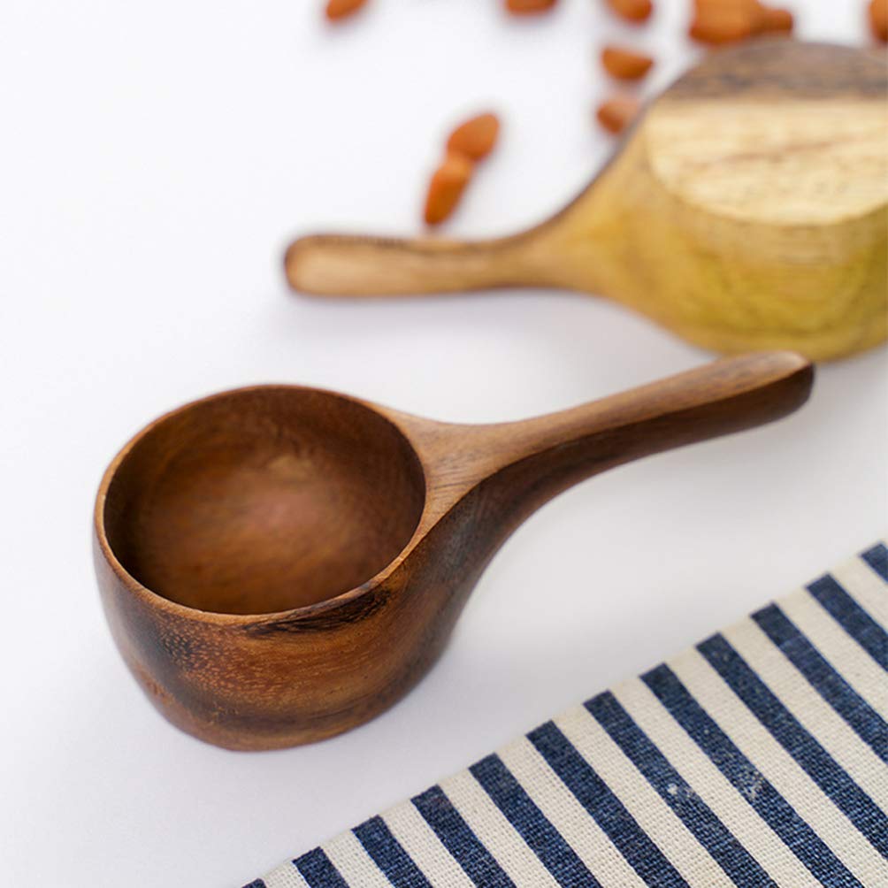 Wooden Measuring Spoon Coffee Beans Ground Spoon Tablespoon Scoop Wooden Kitchen Soup Spoon Scale Teaspoons Kitchen Baking Utensils