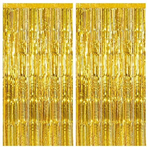 2 Pack Pink Backdrop Party Decorations Tinsel Curtain Party Backdrop Foil Fringe Birthday Decorations Photo Booth Streamer Backdrop Pink Theme Bachelorette Graduation Decor